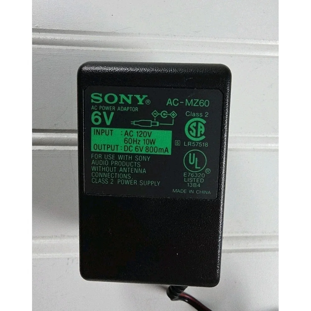 Genuine Sony AC Power Adapter‎ 220-230V AC 6V DC 800ma - VGC (AC-MZ60A)